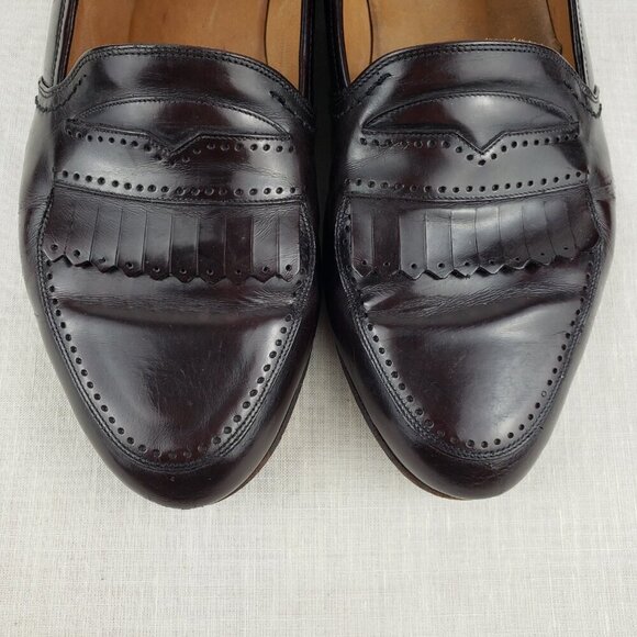 Bally Kiltie Loafers Brown Leather Classic Slip On Shoes Mens Size 9.5 EEE - Picture 3 of 12